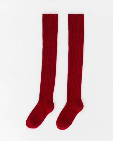 Червоні гольфи вище колін FASHIONISTA