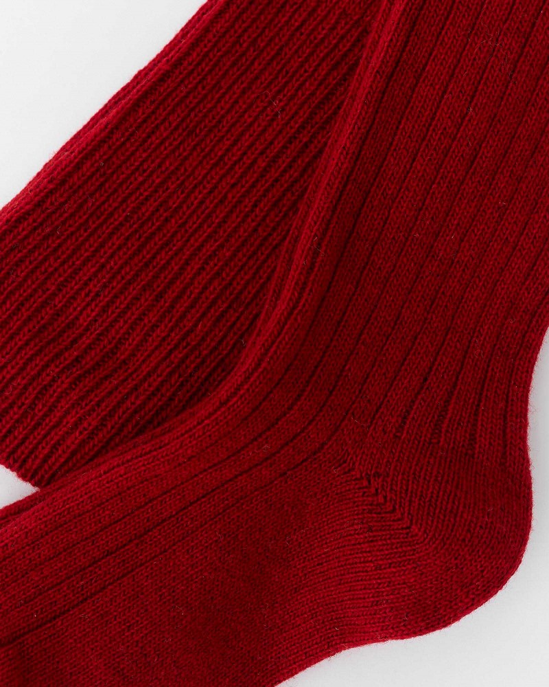 Червоні гольфи вище колін FASHIONISTA