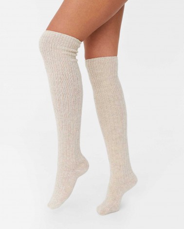 Бежеві гольфи вище колін FASHIONISTA