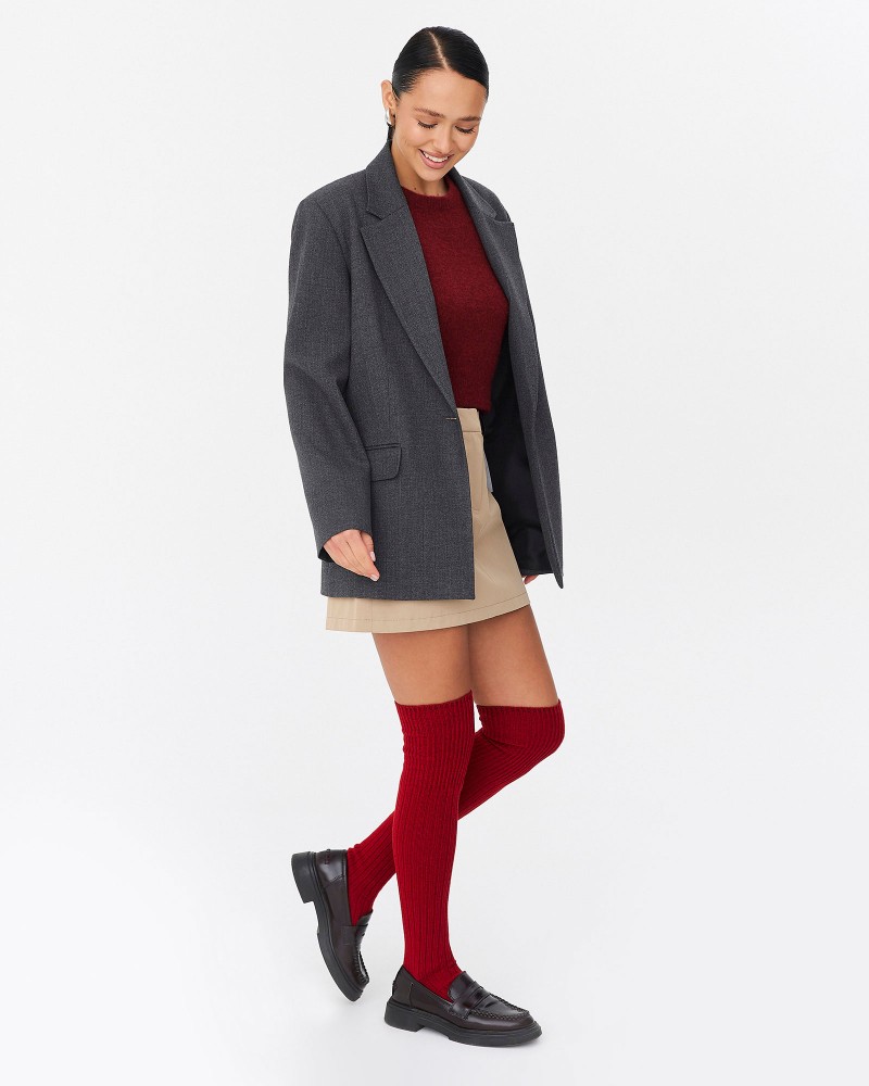 Червоні гольфи вище колін FASHIONISTA