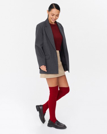 Червоні гольфи вище колін FASHIONISTA