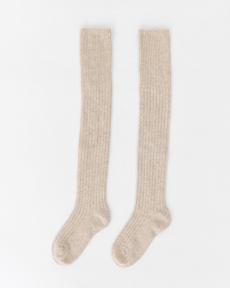 Бежеві гольфи вище колін FASHIONISTA