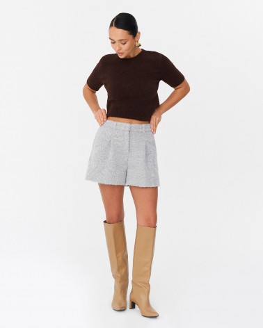 Сірі текстуровані шорти FASHIONISTA