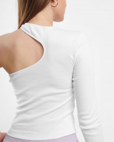 Джемпер з вирізом від FASHIONISTA білий