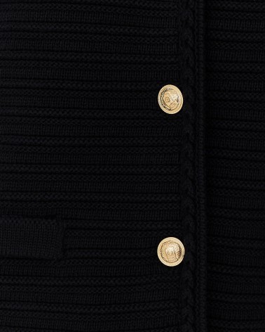 Кардиган з золотистою фурнітурою від FASHIONISTA чорний