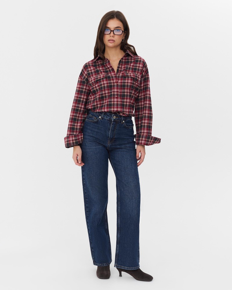 Джинси Straight High Waist від FASHIONISTA темно-сині