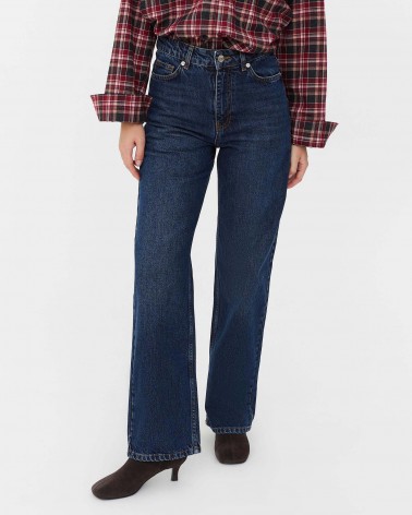 Джинси Straight High Waist від FASHIONISTA темно-сині