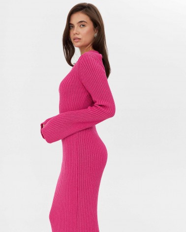 Сукня трикотажна з вирізом на спині від FASHIONISTA рожевий