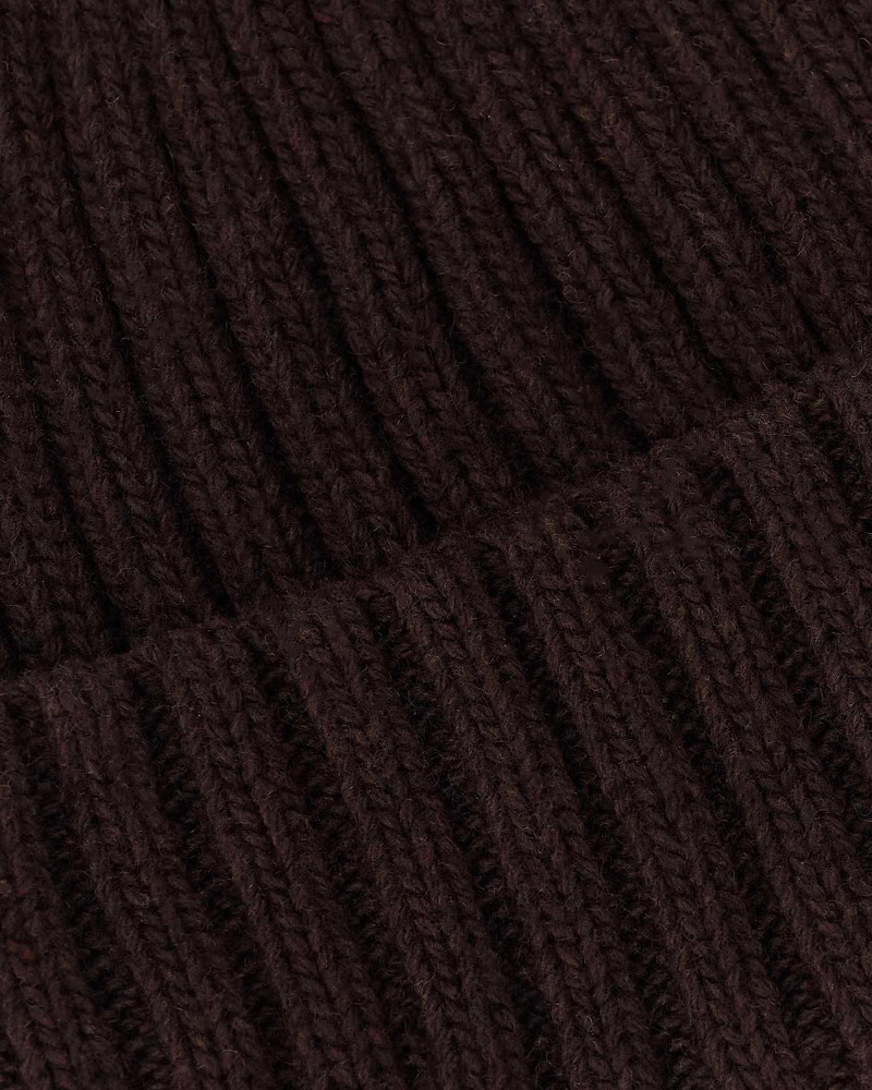 Коричнева шапка із закотом FASHIONISTA