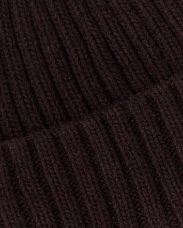 Коричнева шапка із закотом FASHIONISTA