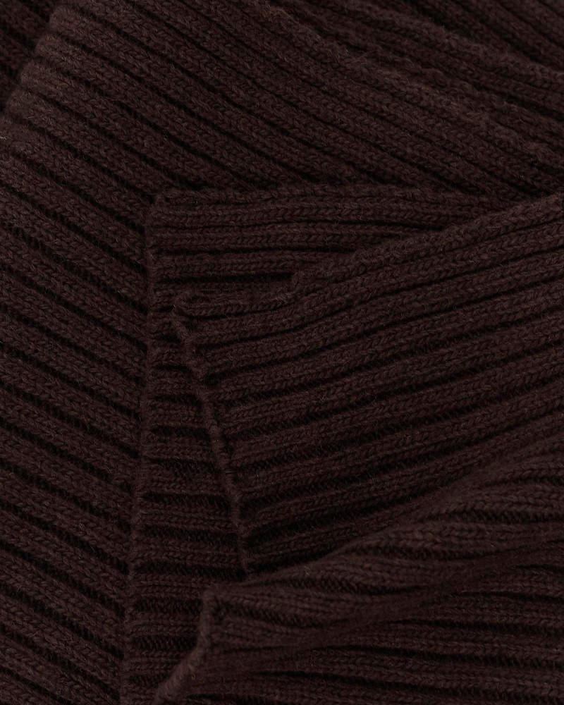 Коричневий в'язаний шарф FASHIONISTA