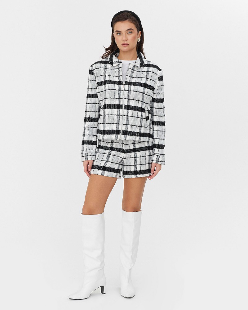 Чорно-білі шорти в клітинку FASHIONISTA