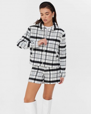 Чорно-білі шорти в клітинку FASHIONISTA