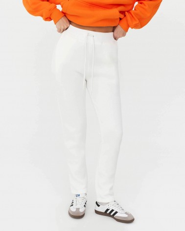 Штани спортивні на флісі від FASHIONISTA білий
