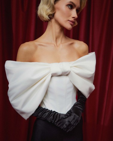 Молочний корсет Marielle з бантом FASHIONISTA