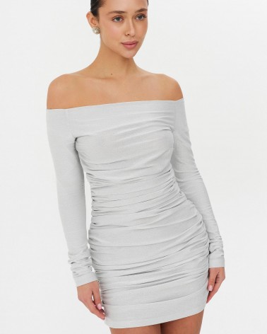 Сукня Shiny з драпіруванням від FASHIONISTA срібний