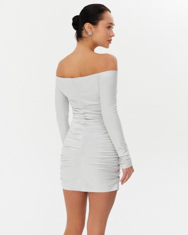 Сукня Shiny з драпіруванням від FASHIONISTA срібний