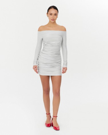 Сукня Shiny з драпіруванням від FASHIONISTA срібний