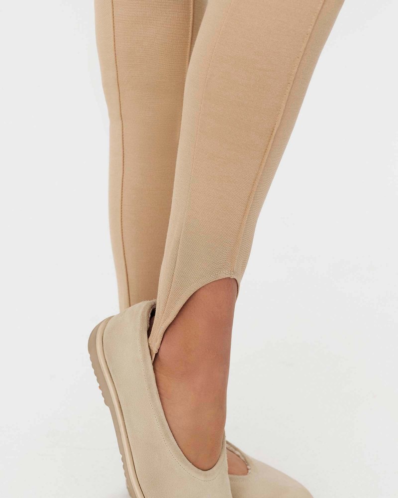 Легінси зі штрипками від FASHIONISTA бежевий