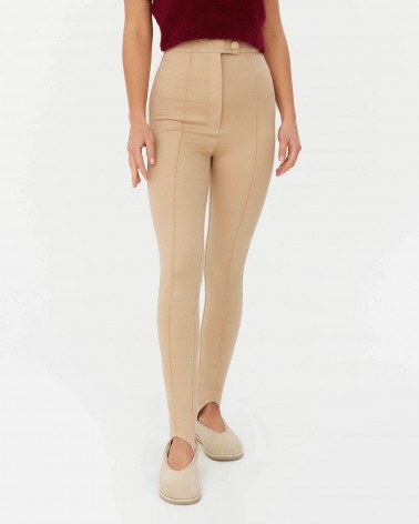 Легінси зі штрипками від FASHIONISTA бежевий