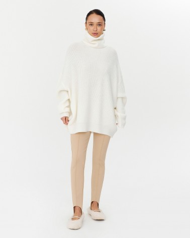 Легінси з декоративними швами та штрипками від FASHIONISTA бежевий