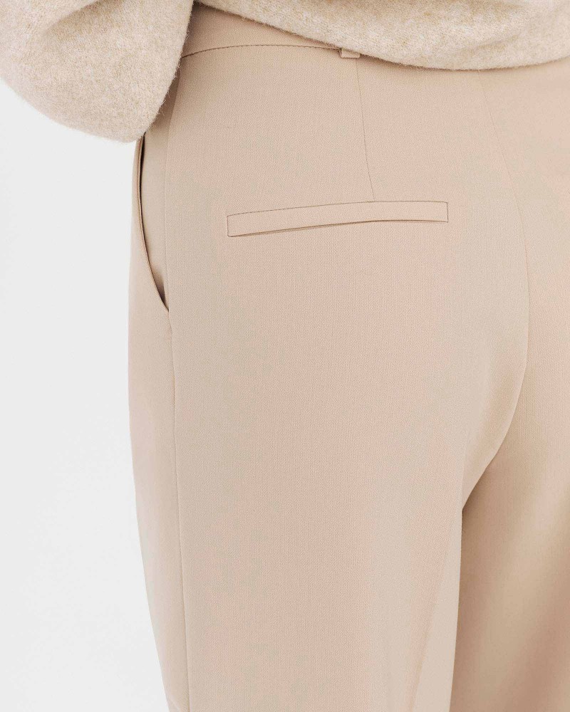 Штани-палацо з виточками від FASHIONISTA світло-бежевий