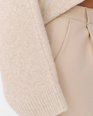 Штани-палацо з виточками від FASHIONISTA світло-бежевий