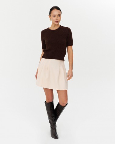 Спідниця міні з виточками від FASHIONISTA кремовий