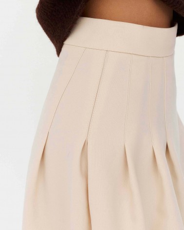 Спідниця міні з виточками від FASHIONISTA кремовий