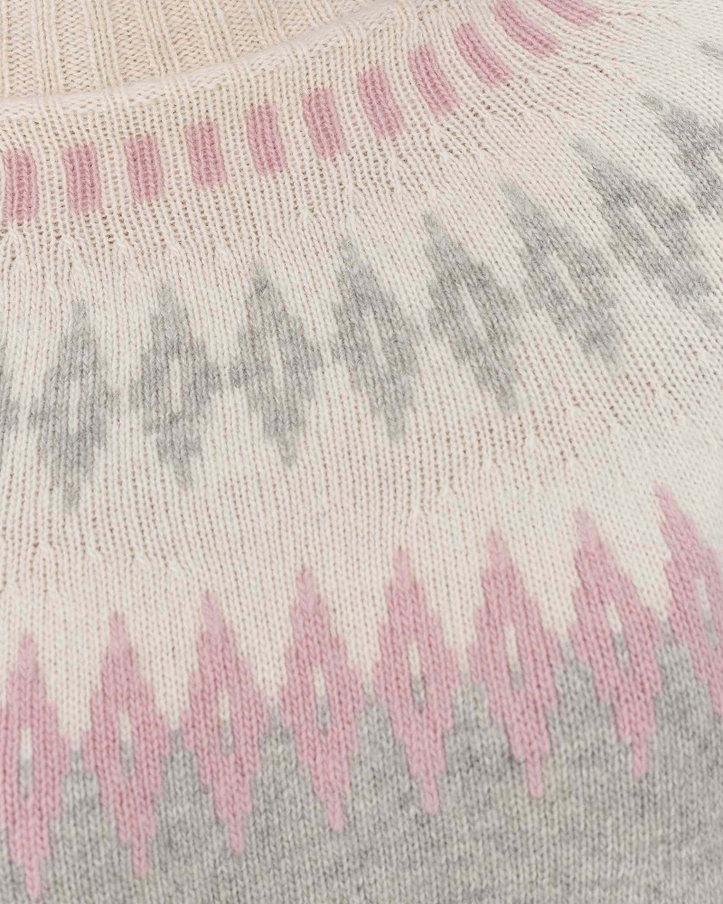 Сірий светр з візерунком з вовною мериноса FASHIONISTA