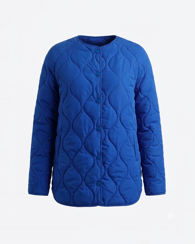 Куртка стьобана від FASHIONISTA синій