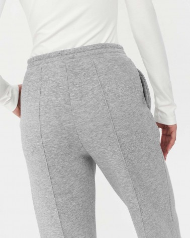 Сірі трикотажні штани-палацо з флісом FASHIONISTA