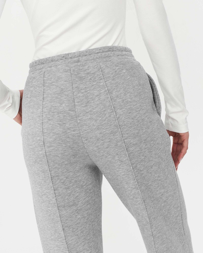 Сірі трикотажні штани-палацо з флісом FASHIONISTA