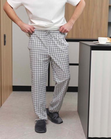 Штани піжамні Oliver в клітинку від FASHIONISTA сірий