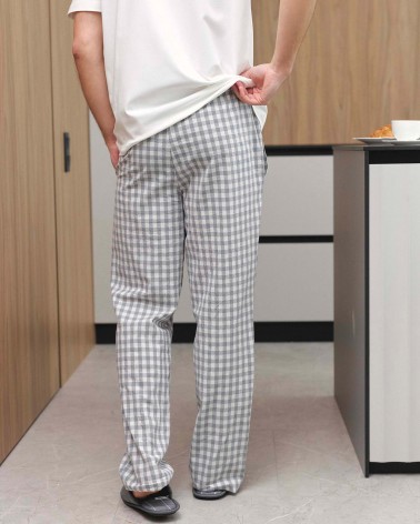 Штани піжамні Oliver в клітинку від FASHIONISTA сірий