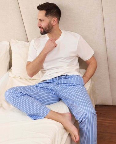 Штани піжамні Oliver у смужку від FASHIONISTA синій