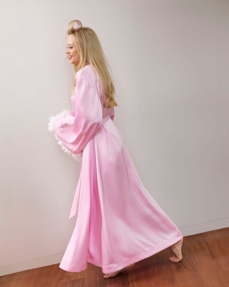 Халат сатиновий Estelle від FASHIONISTA рожевий