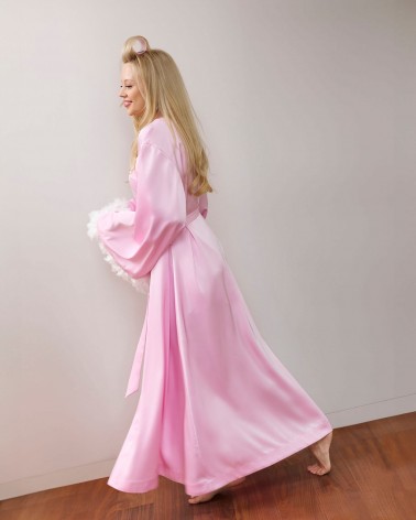 Халат сатиновий Estelle від FASHIONISTA рожевий