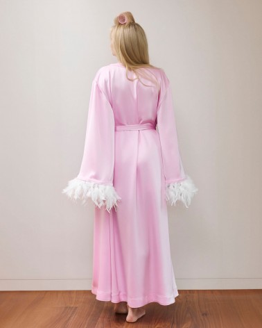 Халат сатиновий Estelle від FASHIONISTA рожевий