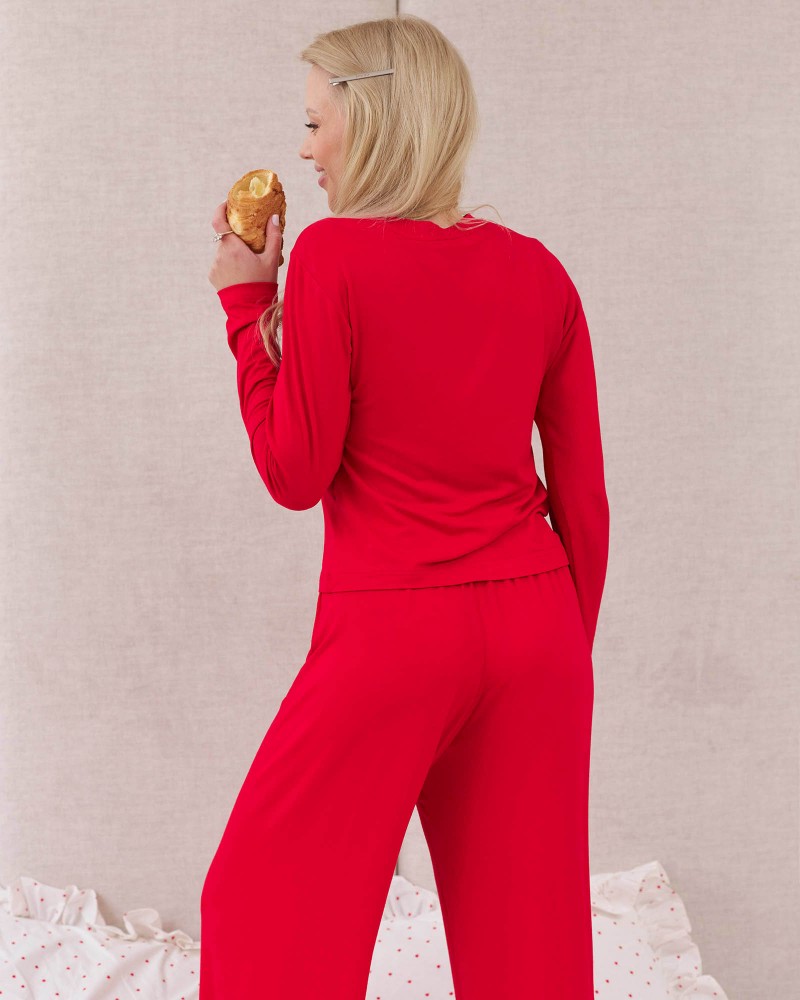 Лонгслів для дому Mia від FASHIONISTA червоний Лонгслів для дому Mia від FASHIONISTA червоний