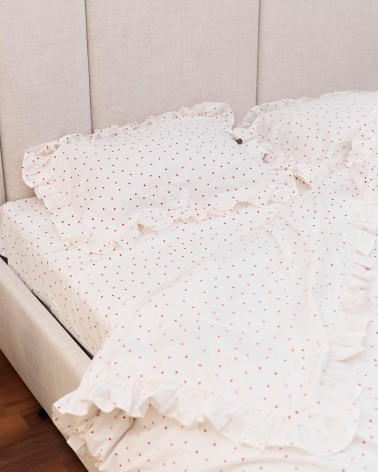 Набір постільної білизни Heart від FASHIONISTA молочний