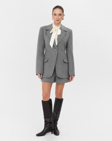 Сірий жакет Select з вовни FASHIONISTA