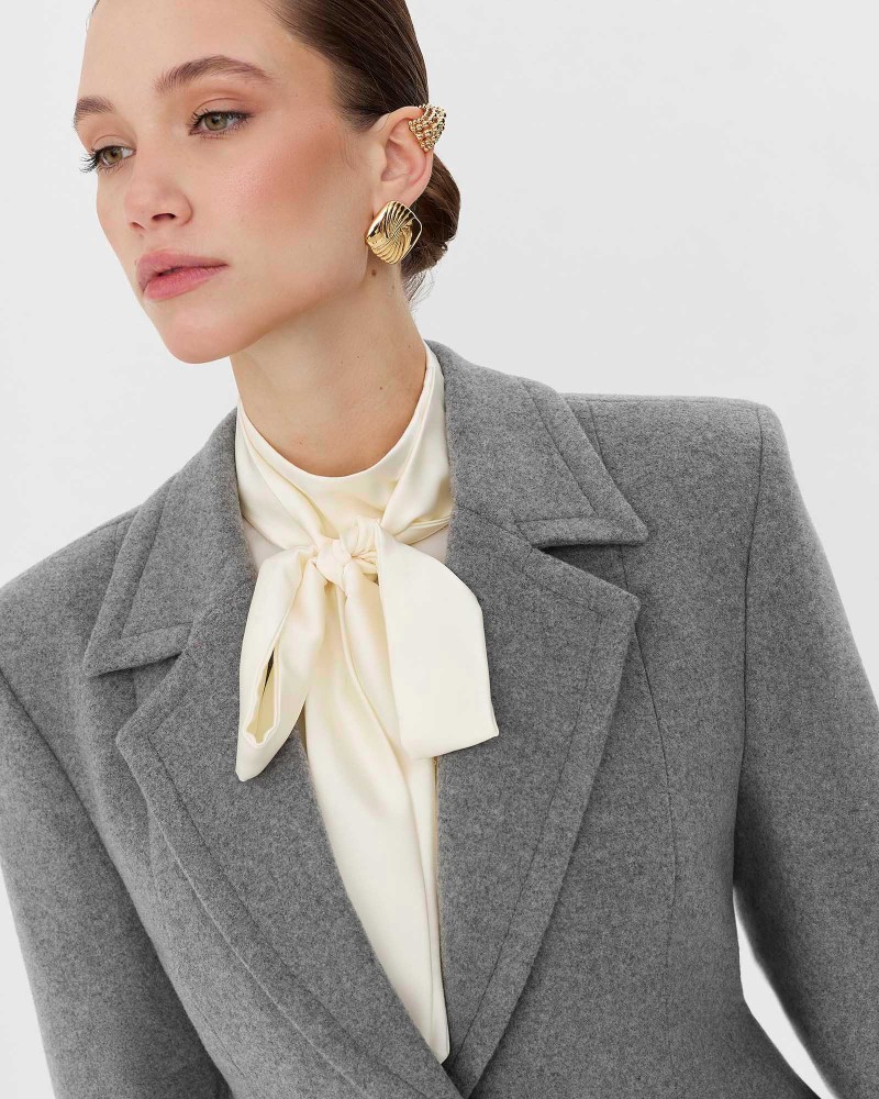 Сірий жакет Select з вовни FASHIONISTA Сірий жакет Select з вовни FASHIONISTA