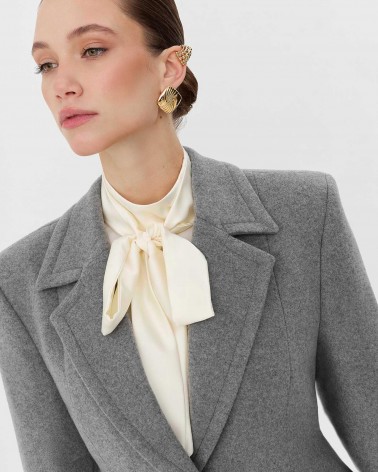 Сірий жакет Select з вовни FASHIONISTA