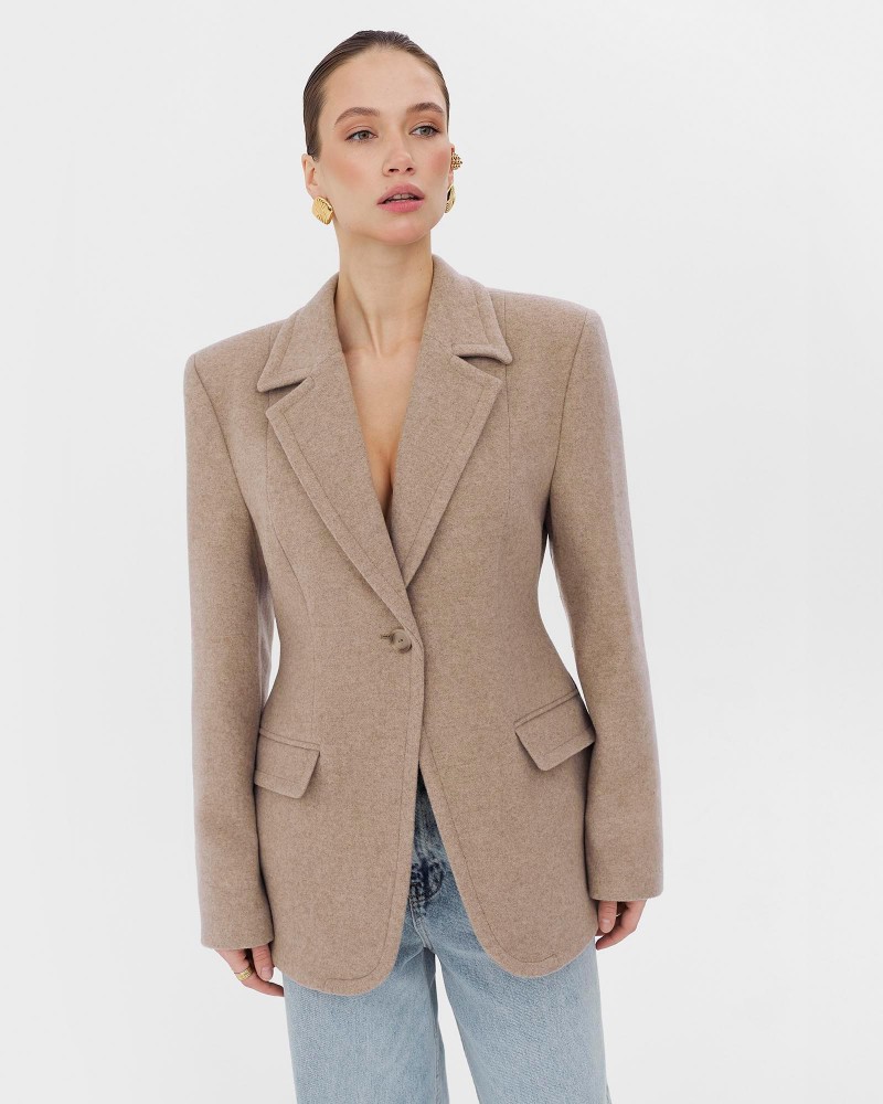 Бежевий жакет Select з вовни FASHIONISTA