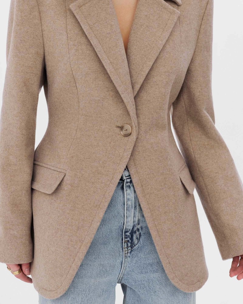 Бежевий жакет Select з вовни FASHIONISTA Бежевий жакет Select з вовни FASHIONISTA