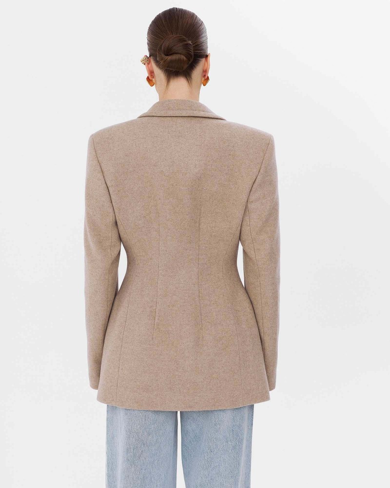 Бежевий жакет Select з вовни FASHIONISTA Бежевий жакет Select з вовни FASHIONISTA