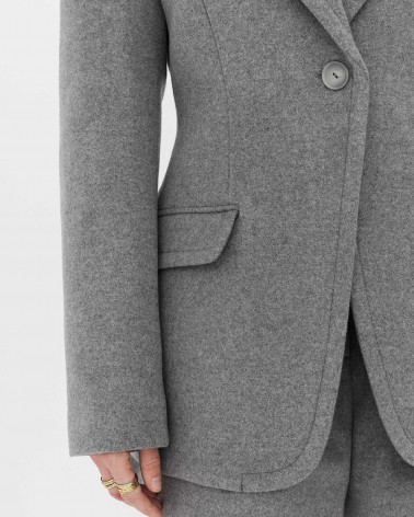 Сірий жакет Select з вовни FASHIONISTA