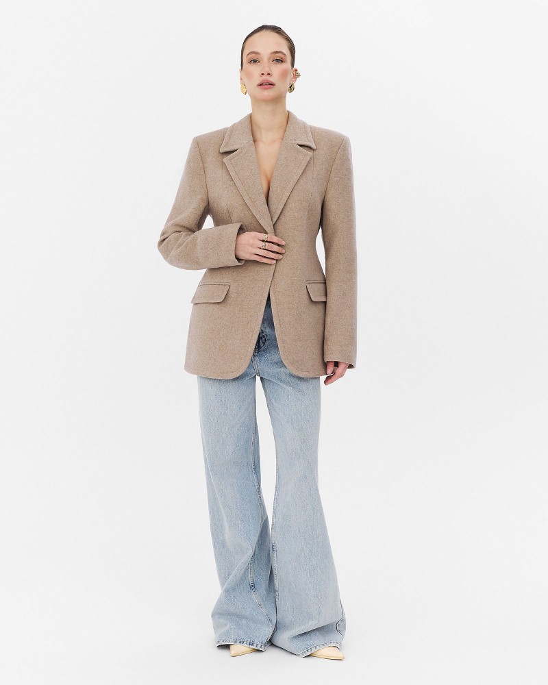 Бежевий жакет Select з вовни FASHIONISTA Бежевий жакет Select з вовни FASHIONISTA