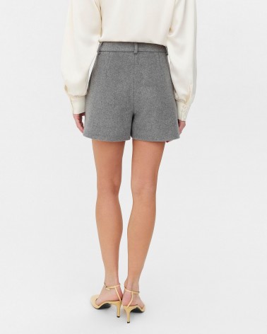 Сірі вовняні шорти з високою посадкою FASHIONISTA
